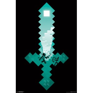 Trends International Minecraft Diamond Sword Wall Poster 22.375" x 34"   564297320